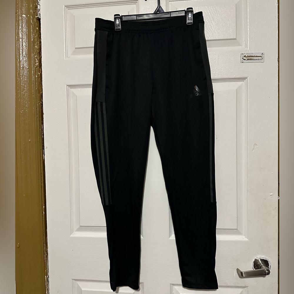 Adidas Black Jogger Pants with Stripes